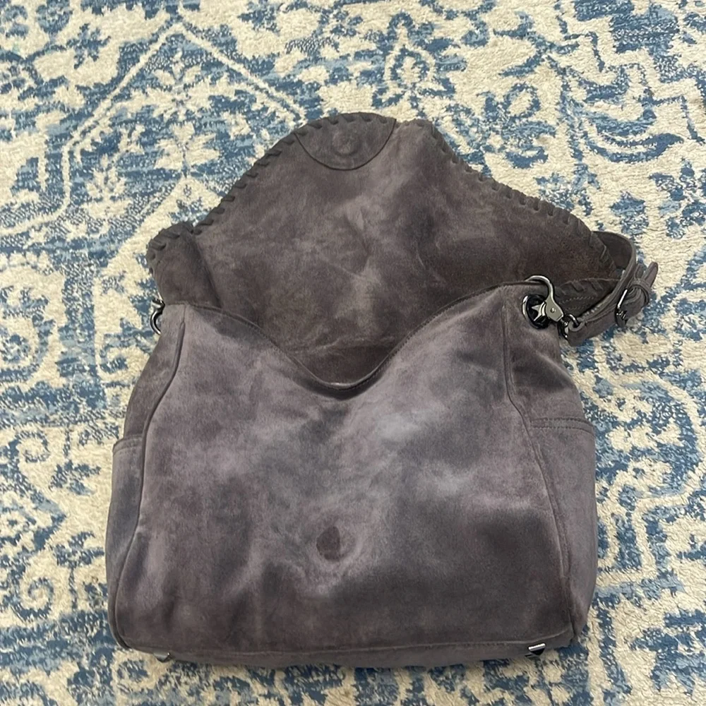 Sorial gray Suede slouch bag - Picture 6 of 14